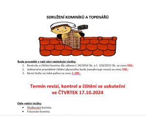 Kominické služby 17.10.2024 v Tehovci 1